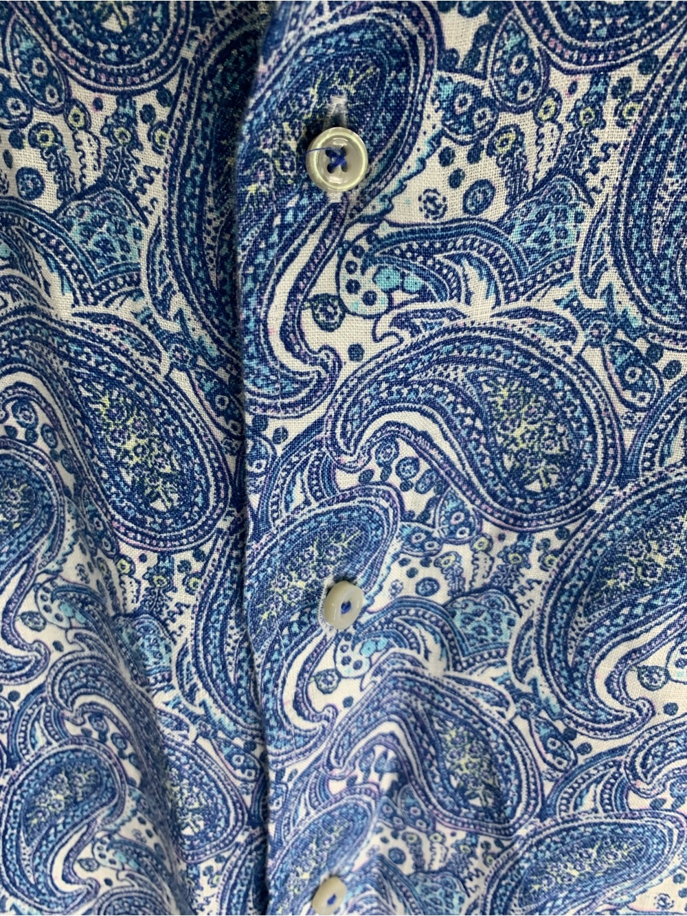 Daniel Cremieux Blue Paisley Button-Down Shirt